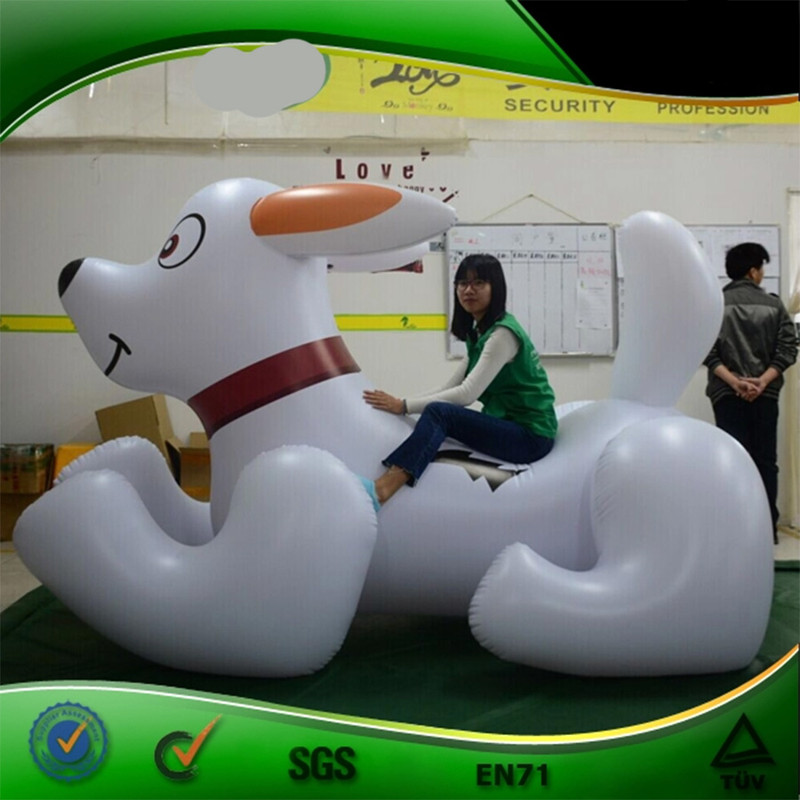 Inflatable White Dog 6,5 feet+ (2m+) Shiny Pool Toy big Inflatable Ride-on | eBay