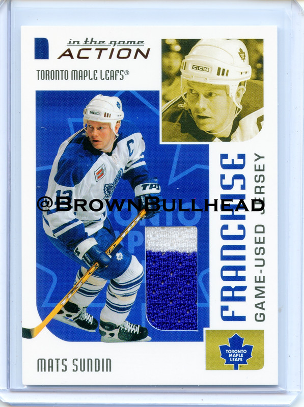 2003-04 ITG Action Jerseys #M-268 [Mats Sundin] [Toronto Maple Leafs] [Franchise] [~100] [swatch=whi