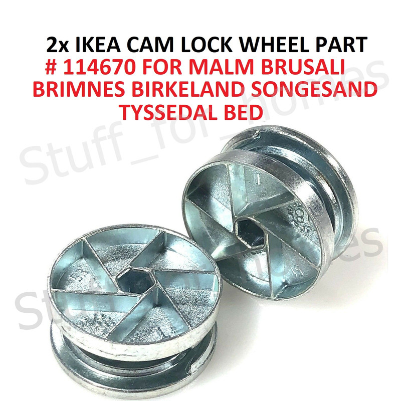 1 IKEA 114670 and ALLEN KEY Wheel Cam-Lock nut malm bed frame brimnes Birkeland