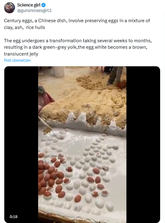 Chinesische Jahrhundert-Eier