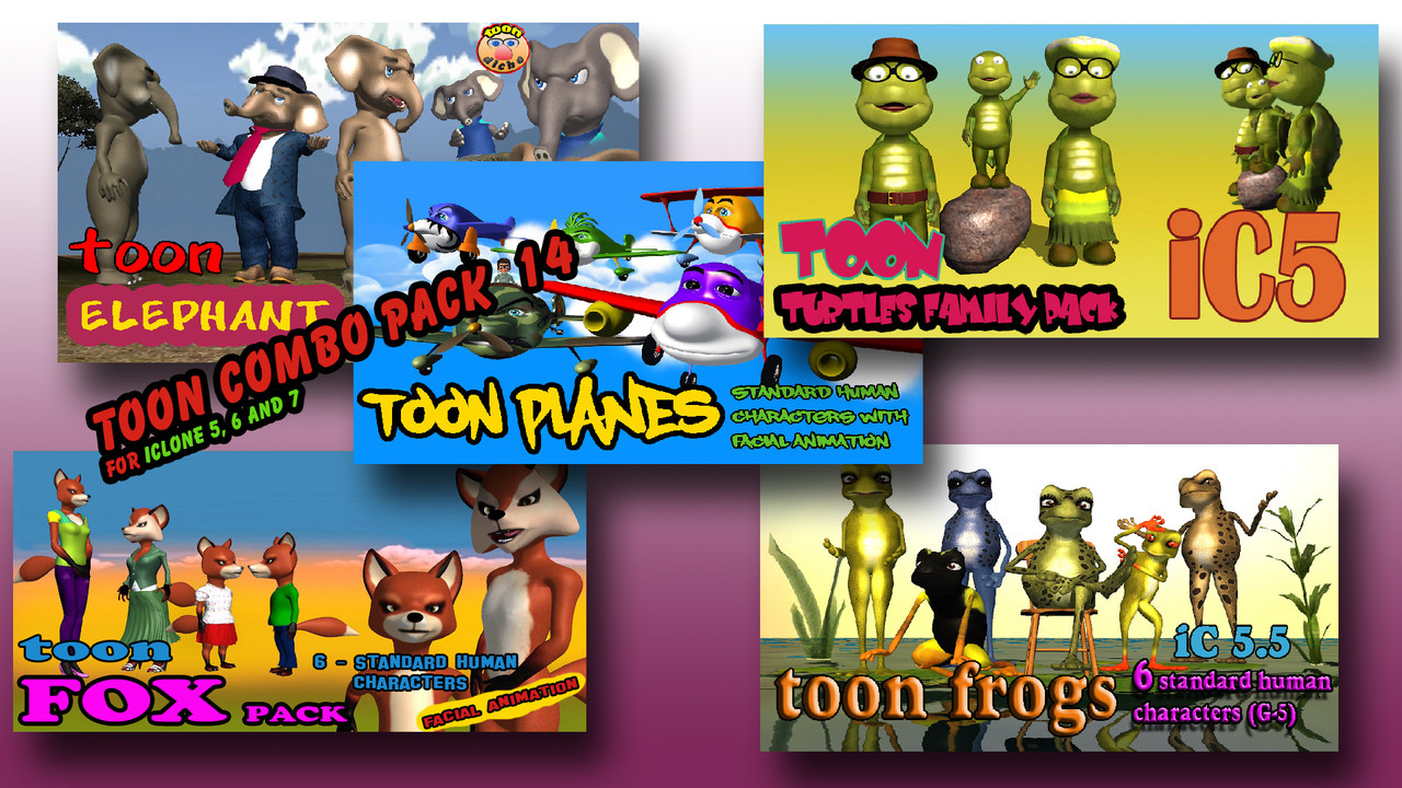 [ Reallusion cartoon character ] toon COMBO pack 14