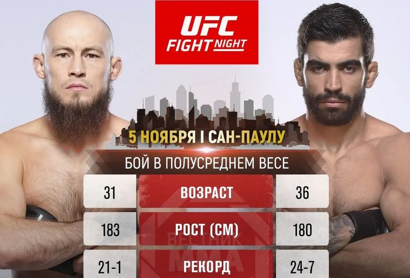 Ринат Фахретдинов срещу Елизеу Залески на UFC Fight Night 228