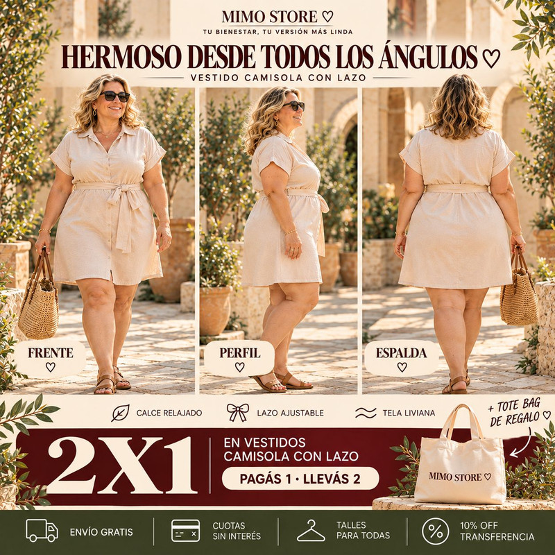 Combo Vestido Camisola + Tote Bag MIMO