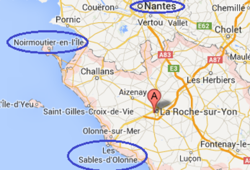 Carte Vendée