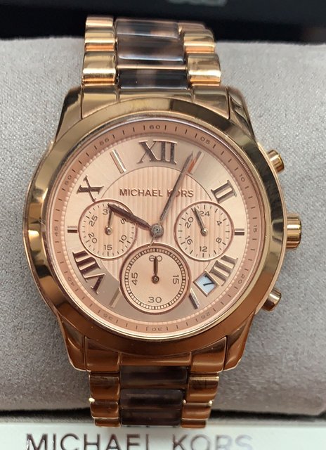 Michael Kors MK6155 Rose Gold Dial Rose Gold Chronograph Women's