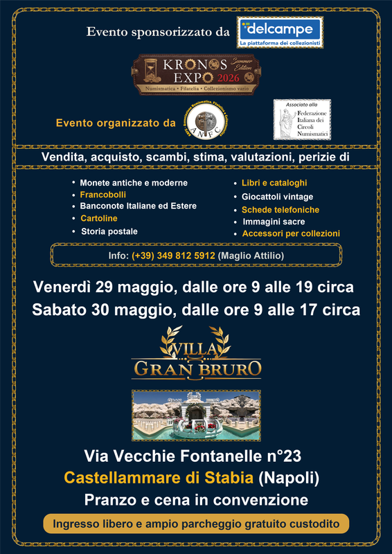 Kronos Expo Summer Edition: A Castellammare di Stabia l’eccellenza del collezionismo storico.