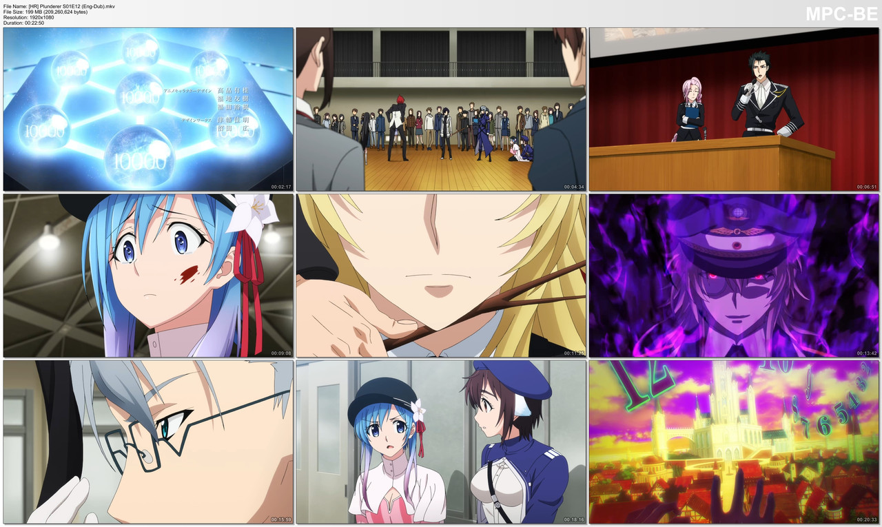 HR Plunderer 12 1080p HEVC English Dub HR GZ DR
