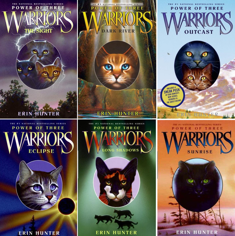 Warriors: Power of Three Collection by Erin Hunter 6 Books