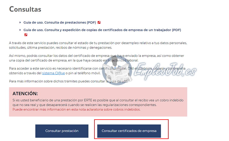 cómo consultar el certificado de empresa