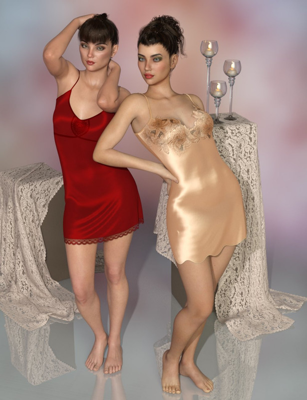 dForce Chelsea Slip Dresses for Genesis 8 Female(s)
