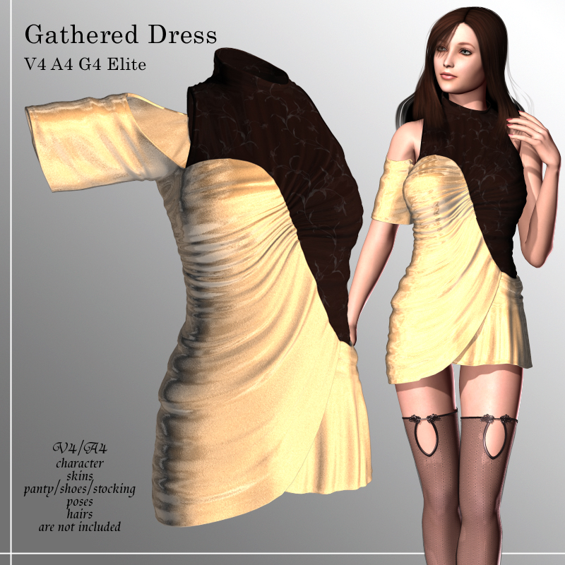 Gathered Dress for V4A4G4Elite