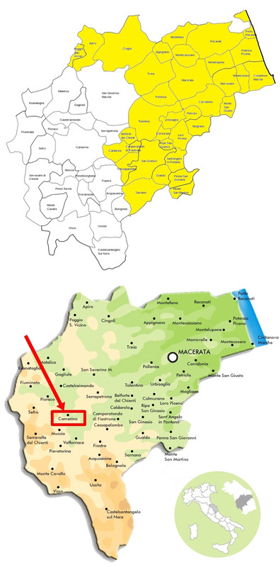 Provincia Macerata comuni con atti digitalizzati e disponibili su familysearch