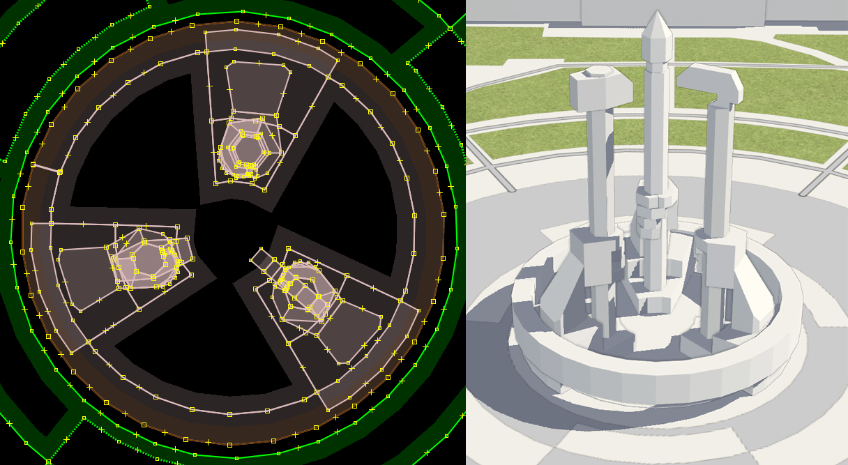 JOSM and DemoF4map rendering Party Founding Monument