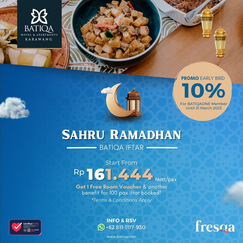 Batiqa Hotel & Apartement, hotel di Karawang yang punya paket bukber all you can eat.