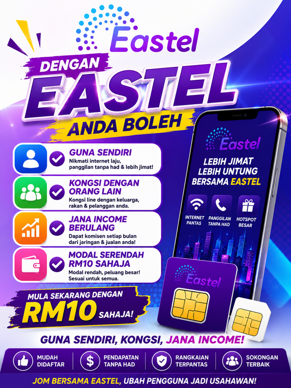 Guna sendiri, kongsi dan jana income Eastel