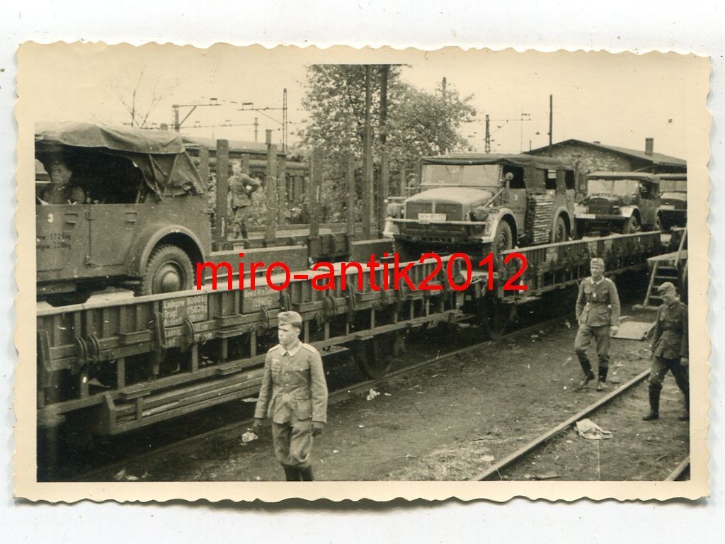 Foto, Wehrmacht, Verladung von PKW, Kübelwagen a