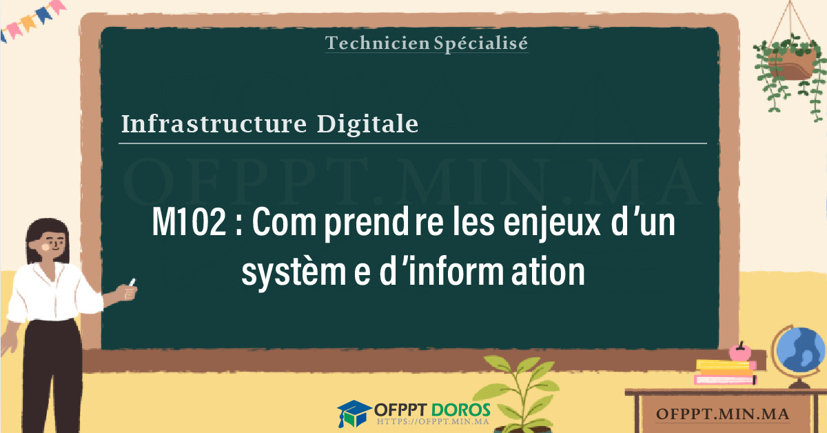 Sommaire détaillé du cours Comprendre les enjeux d’un système d’information M102 OFPPT - Structure du module
