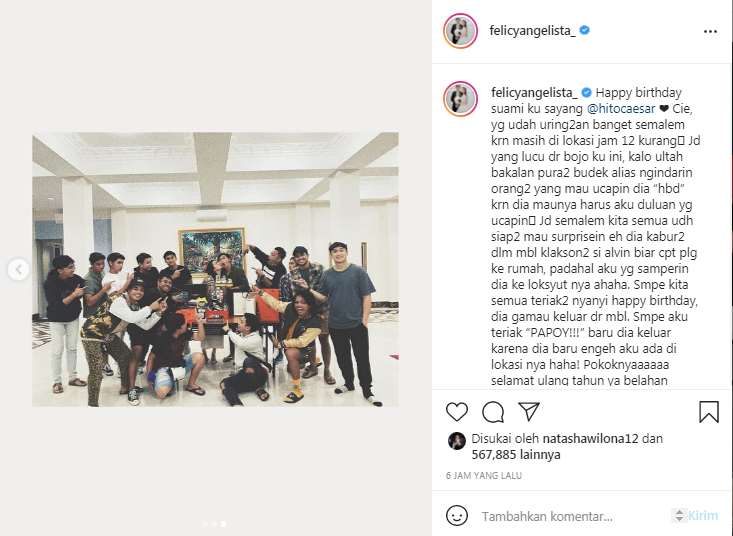 Momen ulang tahun Caesar Hito