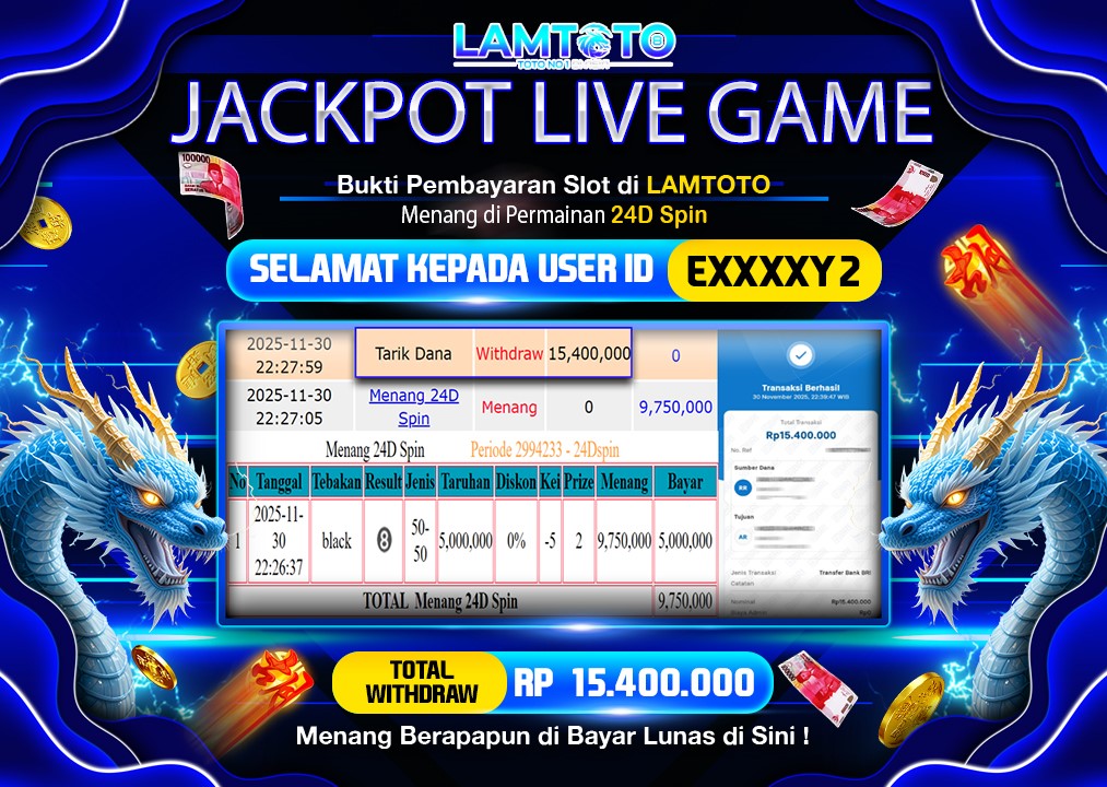 BUKTI JACKPOT LUNAS LAMTOTO