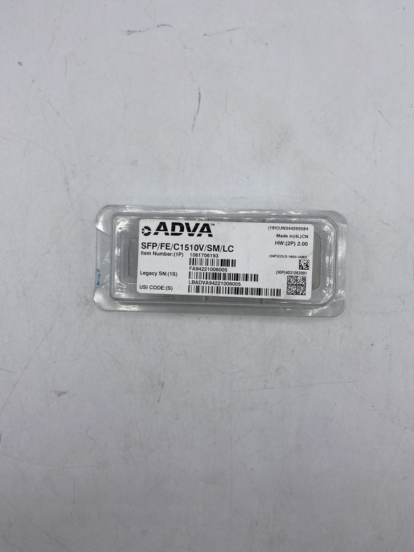 ADVA 1061706193 TRANSCEIVER SPF/FE/C1510V/SM/LC