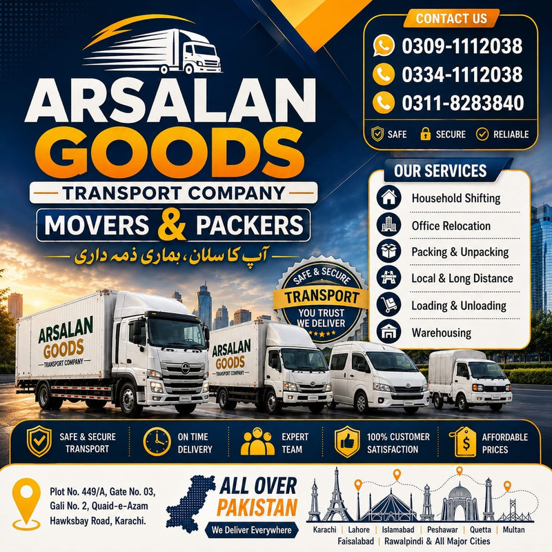 Arsalan Packers & Movers goods transport and moving work in Karachi — photo 14