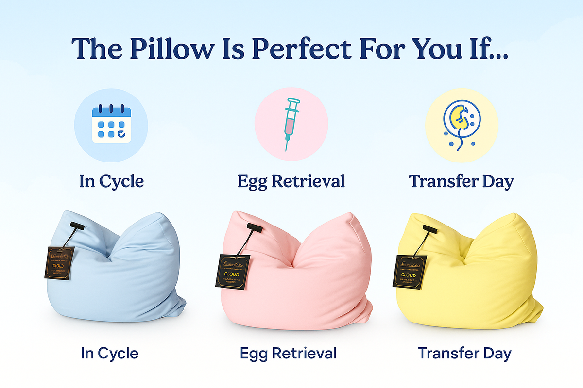 IVF pillow with gift-ready packaging and tissue wrap