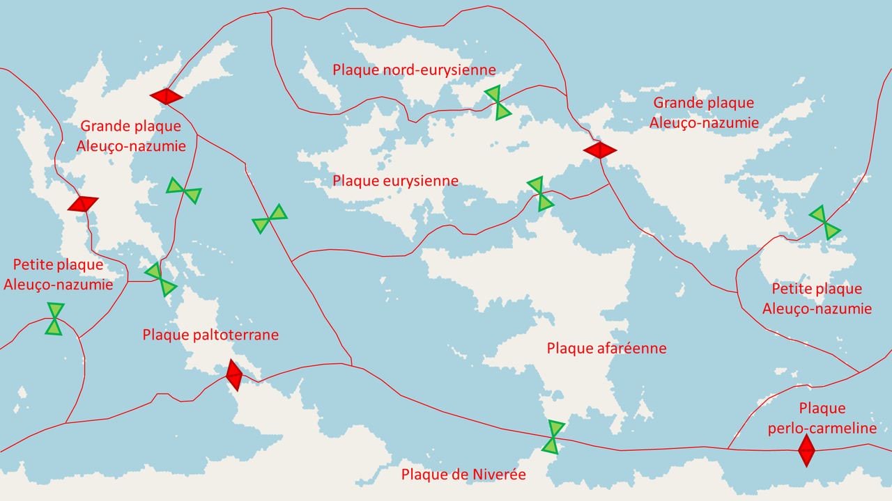 Carte du monde géologique