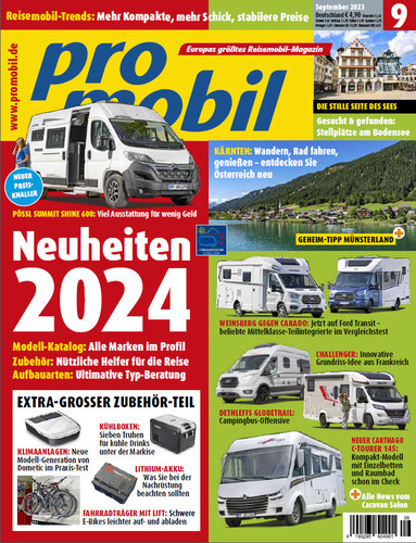 Cover: Promobil Reisemobilmagazin No 09 September 2023