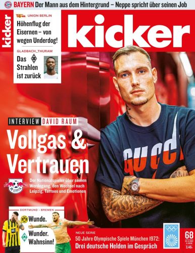 Cover: Kicker Sportmagazin No 68 vom 22 August 2022 Cover: Kicker Sportmagazin No 68 vom 22 August 2022
