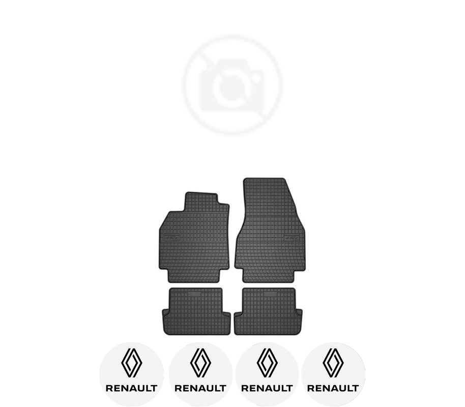 Set covorase presuri RENAULT MEGANE II din 1996-2003, auto, din cauciuc thermoplastic, 4 Stickere auto cu RENAULT