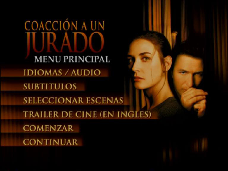 THE JUROR MENU - Coacción a un jurado [1996] [Thriller, drama] [DVD5] [PAL] [Leng. ESP/ITA/ENG] [Subt. Multi]
