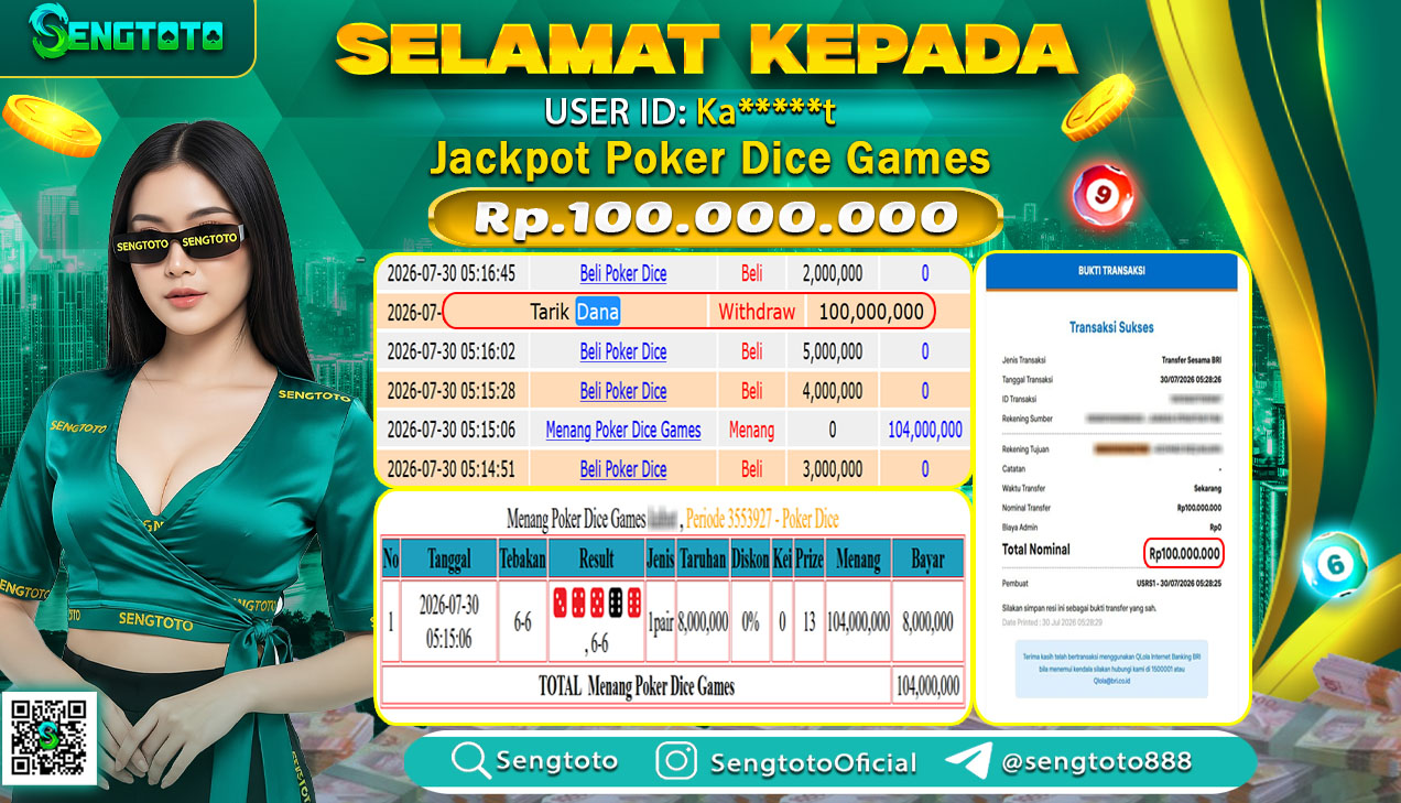 BUKTI PEMBAYARAN LIVEGAME POKER DICE