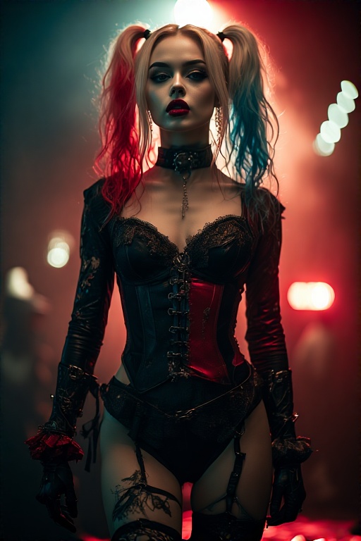 Harley-Quinn-in-black-Gothic-u-4