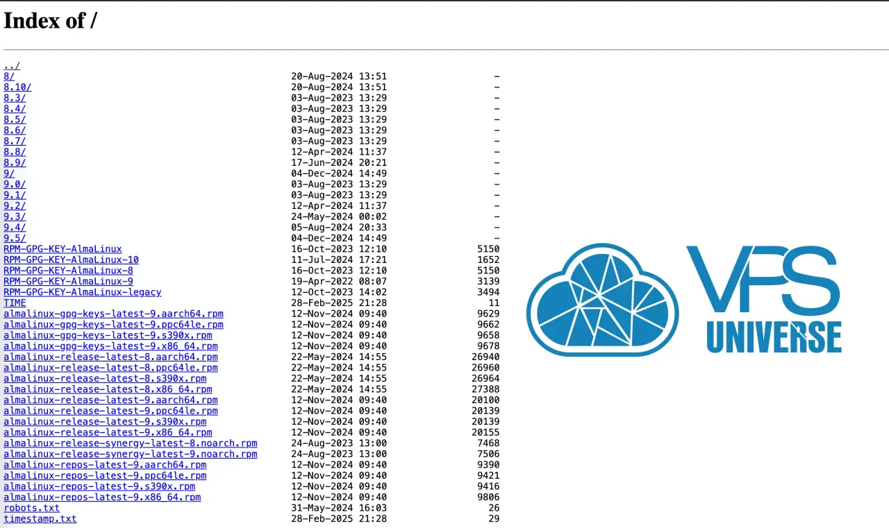 Mirror de Almalinux para VPSUniverse