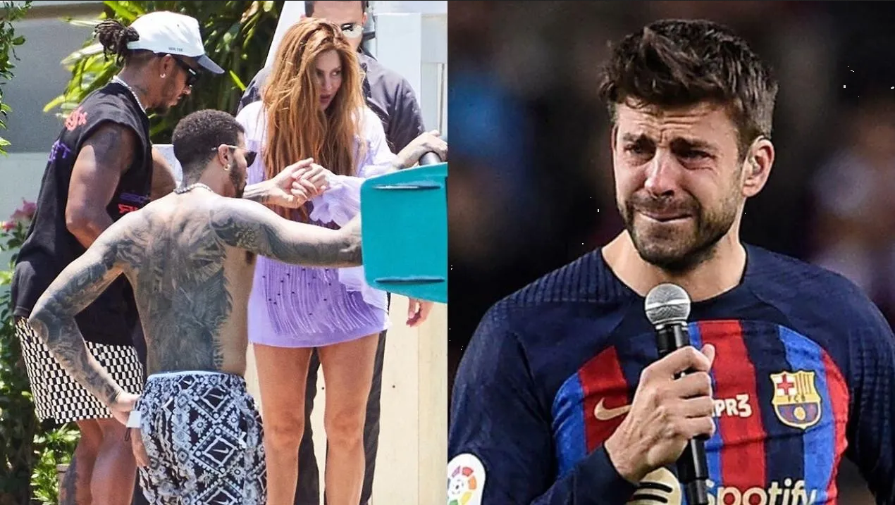 Piqué es la burla tras rumores de romance entre Shakira y Lewis Hamilton