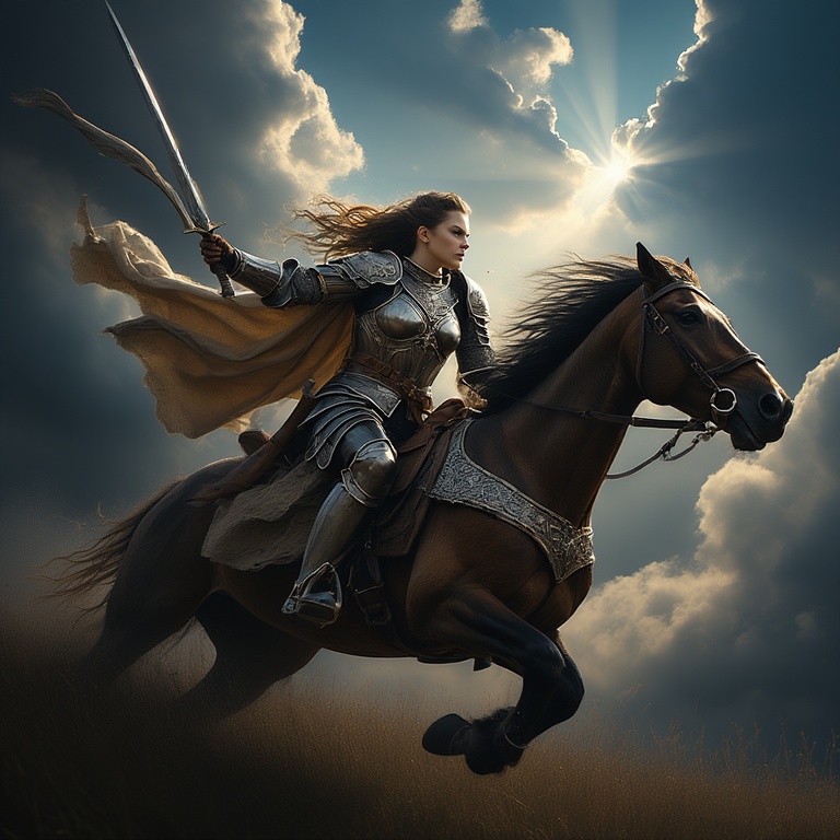 Armored-woman-charging-into-ba-(32)