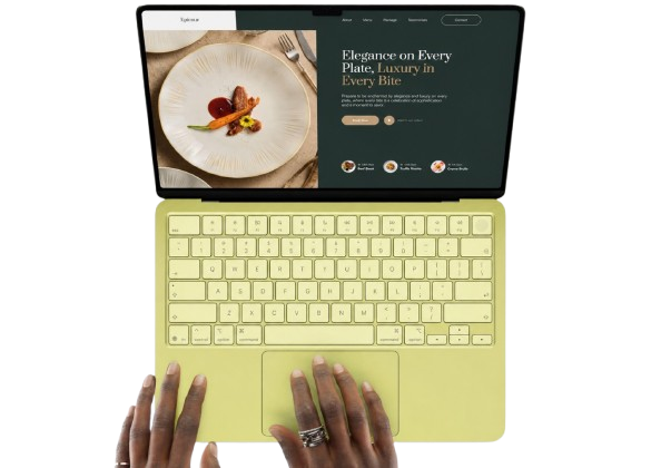 Mockup landing page restaurante