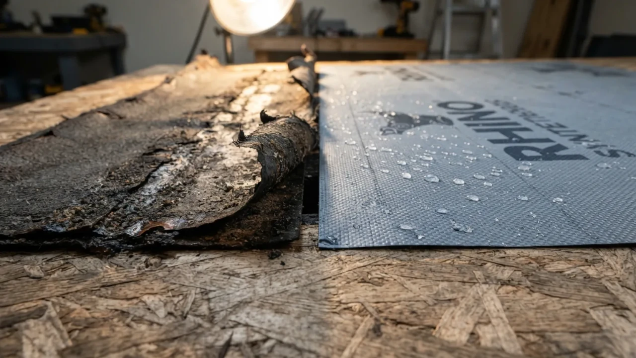 Metal roof underlayment comparison synthetic vs felt San Antonio