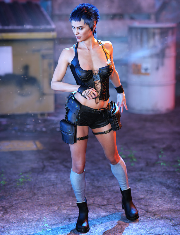 Rebel Outfit for Genesis 8 Females Bundle Rebel Outfit for Genesis 8 Females Bundle