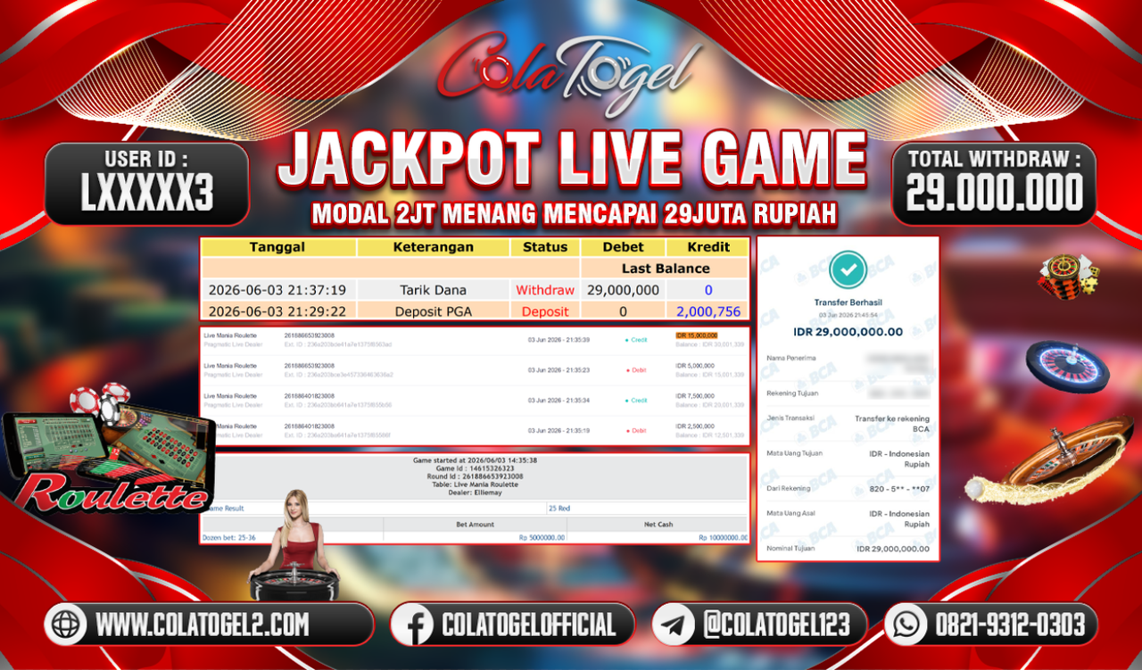 JACKPOT LIVE GAME!!