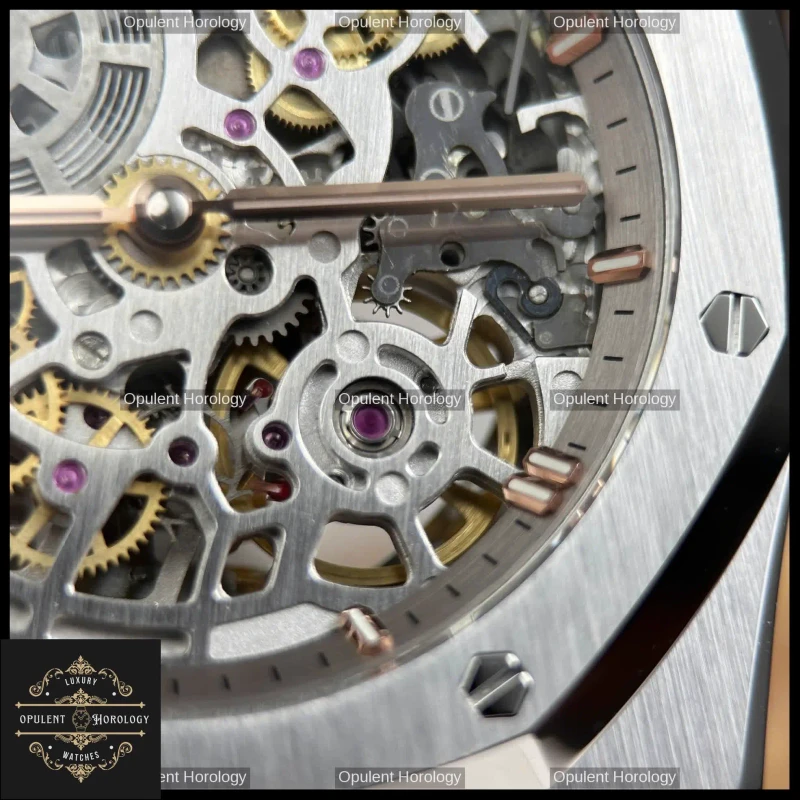 Audemars Piguet Royal Oak Jumbo Extra-Thin Openworked 16204 Replica 39mm White Skeleton Dial
