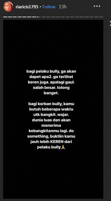 Ricis dukung Audrey