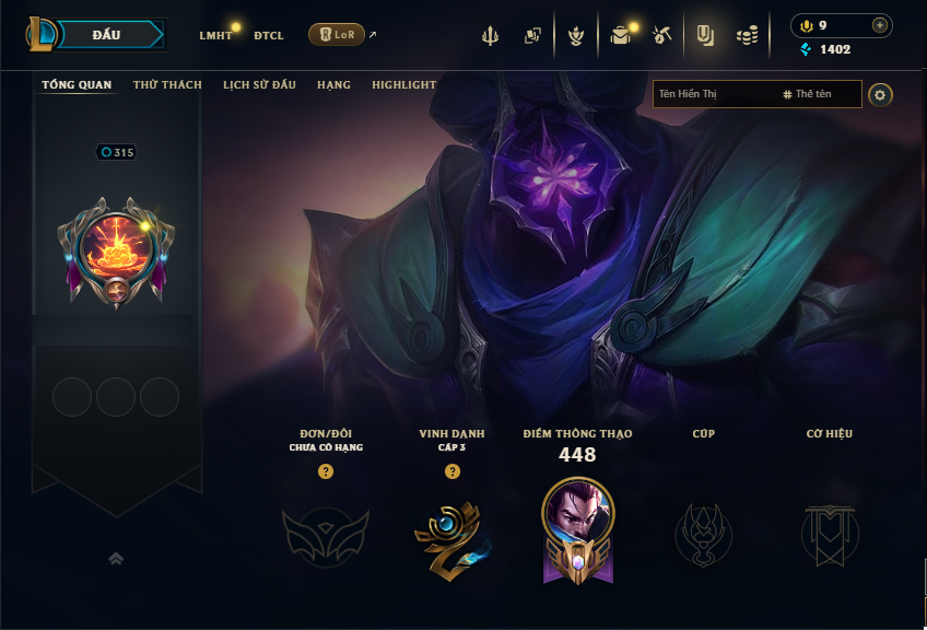 Acc LMHT # - Không Khung