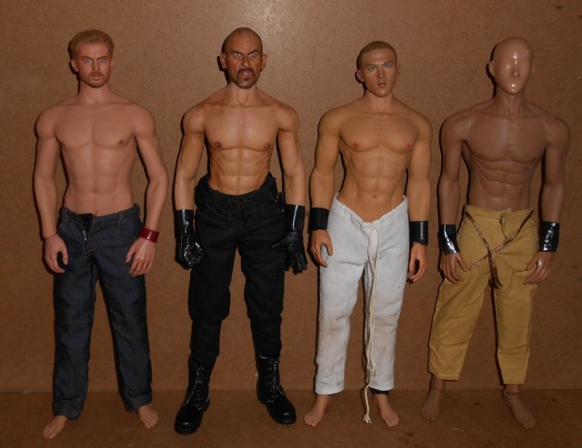 Phicen - Jiaou Doll Male Bodies (10A, 11C, 12D, 17A) with TBLeague (M30, M31, M32, M33, M35) comparisons, Updated 8 February 2024 DSCN9101