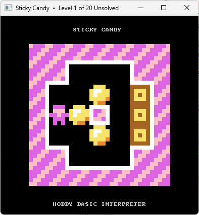 HOBBY BASIC STICKY CANDY PUZZLE WINDOWS11 CONSOLE LEVEL1