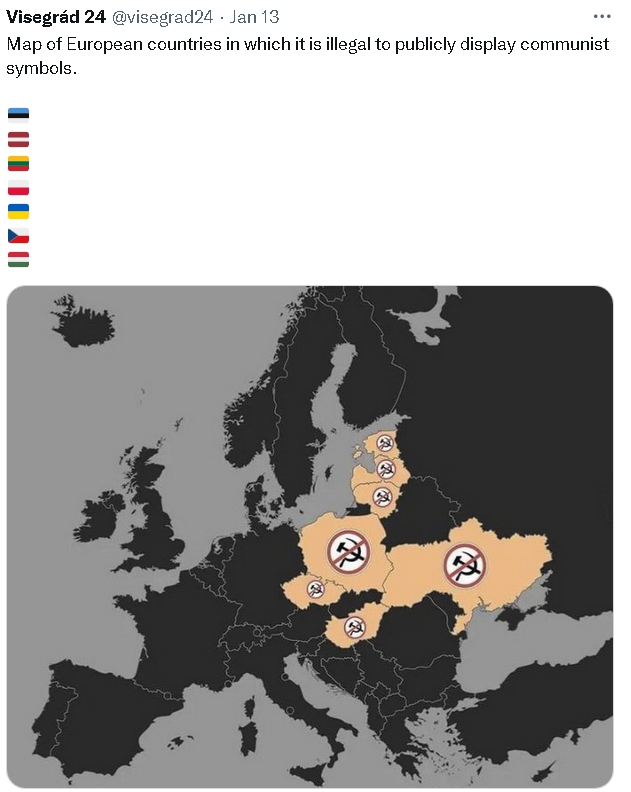 Map of European countries in which it is illegal to publicly display communist symbols Screenshot-8243