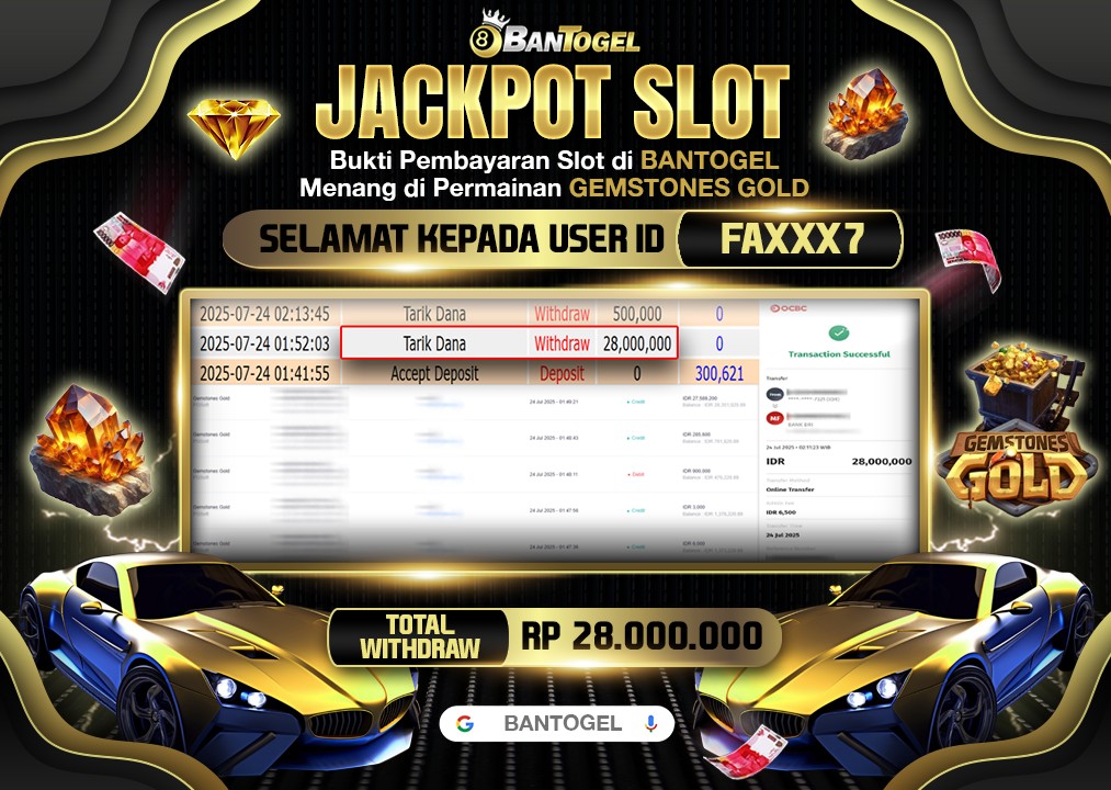 BUKTI JACKPOT LUNAS BANTOGEL