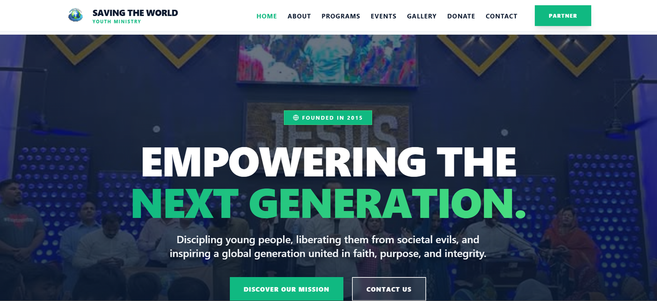 Saving the World Youth Website