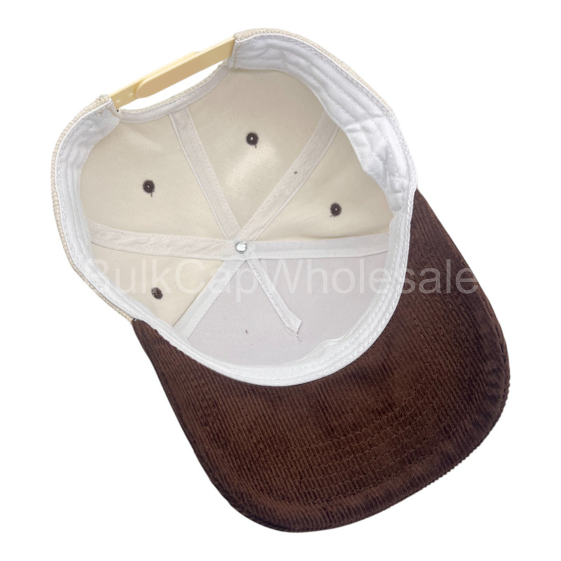 Baseball Cap Snapback Adjustable Size Corduroy Hat 5 Panel Mens Ball