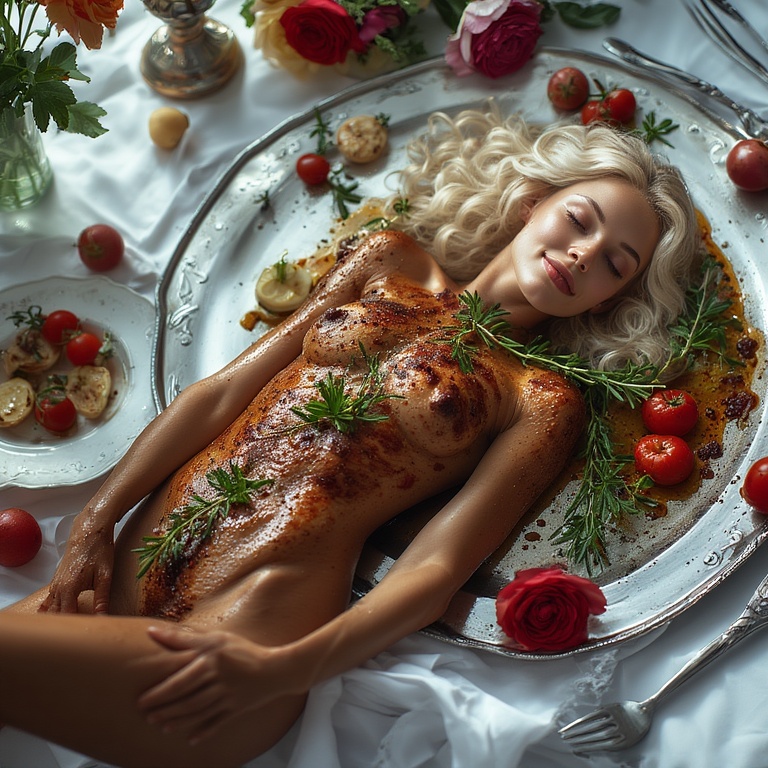 Garden wedding w served Blonde serie B 0 04